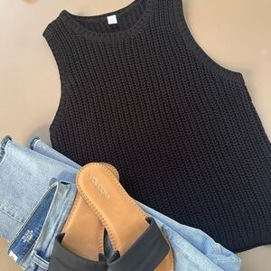 Old Navy Black Knit Tank Top